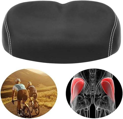 Seggiolino per Bicicletta, Sella per Bicicletta smorzante Senza estremità del Naso, Morbida Pelle PU Traspirante per la Sostituzione della Bici - Ysert
