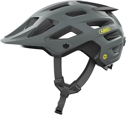 ABUS Casco MTB Moventor 2.0 MIPS - da bici con protezione dagli impatti per l'uso off-road all-mountain, unisex Grigio opaco, M - Ysert