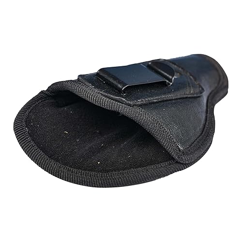 Fondina per pistola in pelle Glock adatta per Glock 19 Gen 3 26 27 42 48 S&W M&P Shield EZ Fondine universali per pistola in pelle per uomo Donna Copri clip stile occidentale con portariviste - Ysert