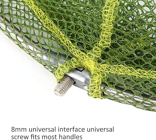 Guadino per Pesci, Guadino per Pesca Galleggiante Portatile Rete per Cattura di Pesci Rete per Pesci Pieghevole Rete per Pesci a 3 Strati con interfaccia da 8 mm(Verde) - Ysert