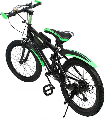 Mountain bike 20 pollici bicicletta per bambini ragazzi mountain bike ragazzi ragazze acciaio al carbonio bicicletta acciaio al carbonio verde - Ysert