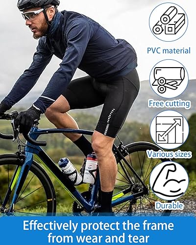 4 Pezzi Protezione Telaio Bici Adesivi in Carbonio,Adesivi Protettivi Bici,Pellicola Protettiva Telaio Bici,Pellicola Protettiva MTB in Carbonio,per Bici,MTB ecc - Ysert