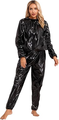 Tuta da sauna unisex, per esercizi per la perdita di peso, sottile, per palestra, fitness e allenamento, anti-strappo e anti-sudore - Ysert