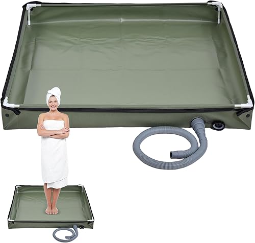 Base doccia pieghevole | Base per tendà da doccia pieghevole | piàtto Doccia | Drenaggio Basino del bacino impermeabile della tendà da tendà da tendà per campeggio campeggio per bagno per animali - Ysert