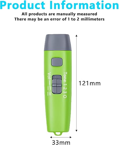 Fischietto elettronico, fischietto regolabile, fischietto da arbitro, 3 toni e 3 livelli, fischietto multiuso per insegnanti di polizia (verde) - Ysert