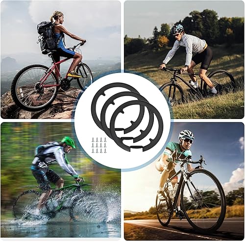 Coperchio per Pignone da Bicicletta: 3 Pezzi Copertura Robusta per Pignone, Anello di Protezione della Catena, Per Mountain Bike con 42-44 Denti (Nero) - Ysert