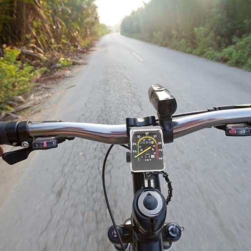 Contachilometri Meccanico per Bici Multifunzione con Cavo e Adattatore per Bici da Strada, Computer Tachimetro da Ciclismo Impermeabile - Ysert