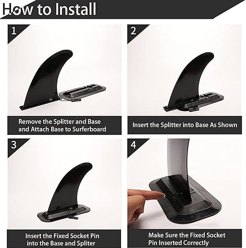 5 clip di ricambio per pinne per tavola da surf, fibbia per pinne da surf, accessori per tavole lunghe - Ysert