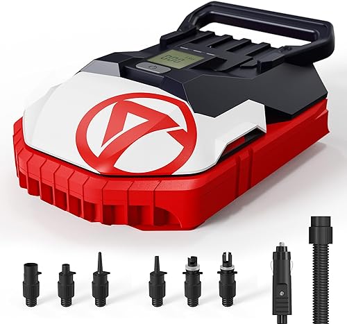PaddleBoard Pump, pompa elettrica ad aria a doppio stadio per SUP, connessione DC 12V per auto con spegnimento automatico, per Paddle Board, Kayak, Barca - Ysert
