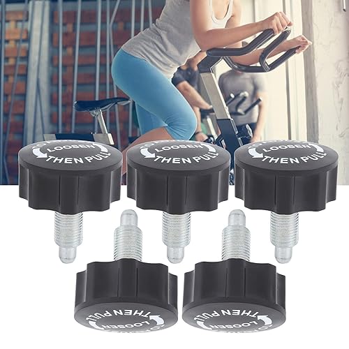 Manopola di Regolazione Fitness, 5 Pezzi Manopola con Perno a Strappo Fitness M16, Perni a Molla per Perno di Trazione - Ysert