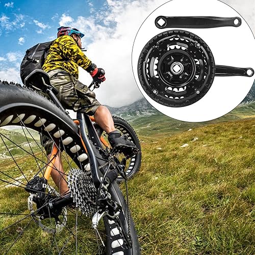 Guarnitura in Acciaio Ad Alto Tenore di Carbonio Guarnitura per Pedivella per Bici Guarnitura per Bicicletta per Mountain Bike Guarnitura per Bici Guarnitura di Ricambio con Movimento Centrale - Ysert