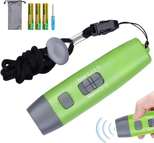 Fischietto elettronico, fischietto regolabile, fischietto da arbitro, 3 toni e 3 livelli, fischietto multiuso per insegnanti di polizia (verde) - Ysert