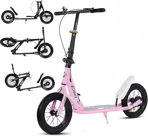 City Roller Kickscooter Adulti, Monopattino con Ruote Grandi da 290mm, Monopattino da Città Pieghevole con Freno a Mano e Freno, Altezza Regolabile, Capacità di Carico 150 kg - Ysert