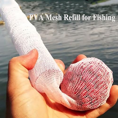 3 x 5 m PVA 37 mm di ricarica solubile in acqua, ricarica di rete per dispositivi di nidificazione, rete speciale per la pesca - Ysert