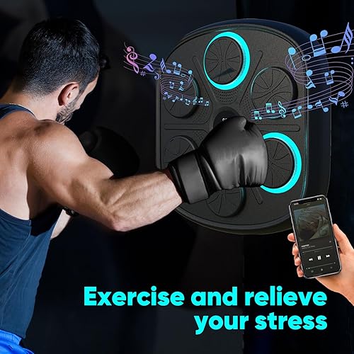 Macchina da Boxe Musicale, Music Boxing Machine Adulti Intelligente Elettronica Boxing Machine-9 modalità di velocità Macchina da Box Musicale Pugile con Guanti da Boxe per Uso Interno - Ysert