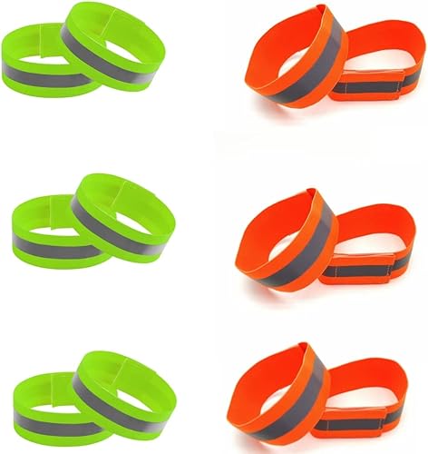 12 nastri riflettenti, universali, doppi catarifrangenti per corsa, catarifrangenti, per jogging all'aperto, per bicicletta, escursionismo, motociclismo, equitazione - Ysert