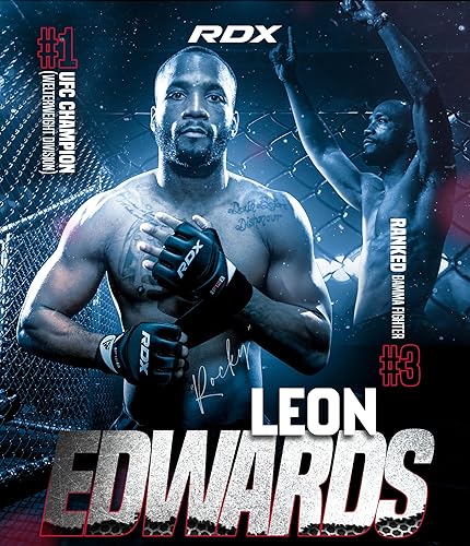 RDX MMA Guanti Grappling Arti Marziali Allenamento, Maya Hide Pelle, Palmo Aperto Imbottitura Guantoni, Gabbia Gloves Per Kickboxing Sparring Muay Thai Sacco Boxe Combattimento, Uomo Donna - Ysert