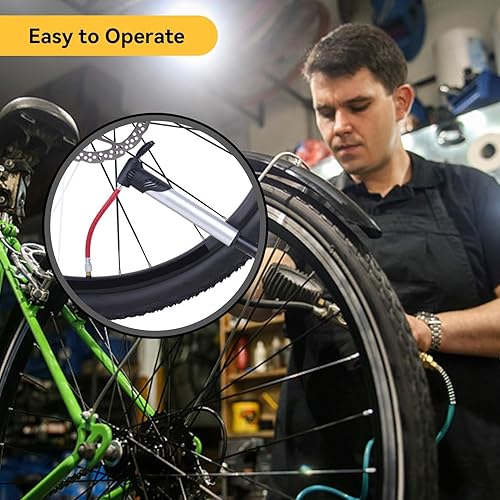 Tubo di Prolunga per Pompa da Bici, 2 Pezzi 16,6 Cm/6,5 Pollici Tubo di Prolunga per Pompa da Bici Tubo di Gonfiaggio a Doppia Valvola in Nylon Rame per Pompa da Bici - Ysert