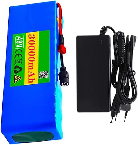 48V batteria agli ioni litio, 48V 30Ah 13S3P batteria scooter elettrico, con BMS + 54.6V caricabatterie, per 350W 500W 750W 1000w E-Bike Electric Bicycle Scooter T - Ysert