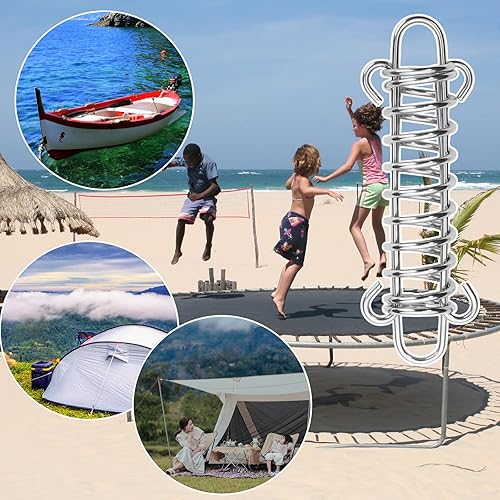 4 Pezzi Molle per Tenda Da Campeggio, Fibbie a Molla di Tensione, Fibbia Molla Tenda Tension Extension Gancio Acciaio - Ysert