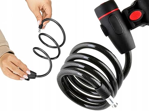Lucchetto per bicicletta con serratura di sicurezza | Lucchetto antifurto con cavo 10 mm di spessore, cavo di sicurezza per bicicletta, moto, monopattino | acciaio con protezione in silicone (XL - 120 - Ysert