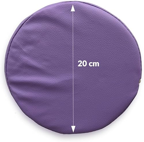 Cuscino a Rullo, 55 x 20 cm, Viola, Similpelle, Ergonomico, Imbottito in Schiuma, per Yoga, Fitness, Massaggio - Ysert