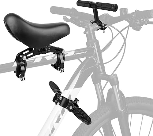 Seggiolino per bicicletta anteriore, mountain bike, anteriore con manubrio e pedale, sedile anteriore per bambini, seggiolino per bicicletta, seggiolino per bambini, seggiolino per bicicletta - Ysert