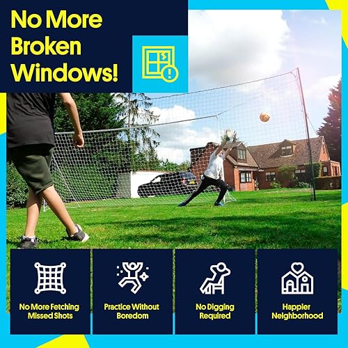 Porta da calcio con rete e rebounder - Attrezzatura da allenamento per giardino, tutto-in-uno - Ysert