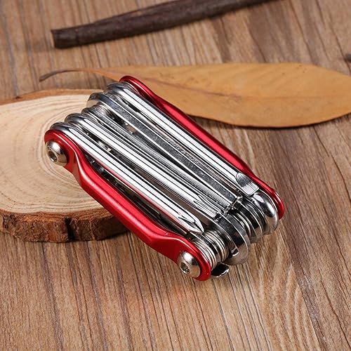 Kit di attrezzi per riparazione multipla, attrezzo multiuso per bici, trasformatori 11 in 1 Attrezzo per riparazione di biciclette Attrezzo pieghevole multifunzione tascabile per bici - Ysert