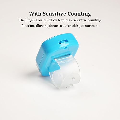 Anello elettronico per Piscina per Anello da Dito Comodo Mini Timer Contatore di recitazione a LED a Risparmio energetico, Blu Scuro - Ysert