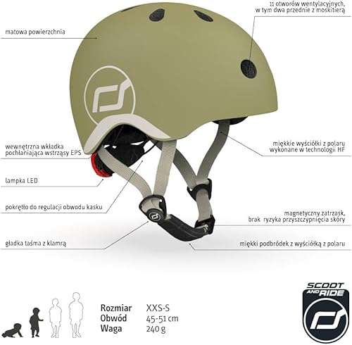 Scoot and Ride Helm XS Olive - Ysert