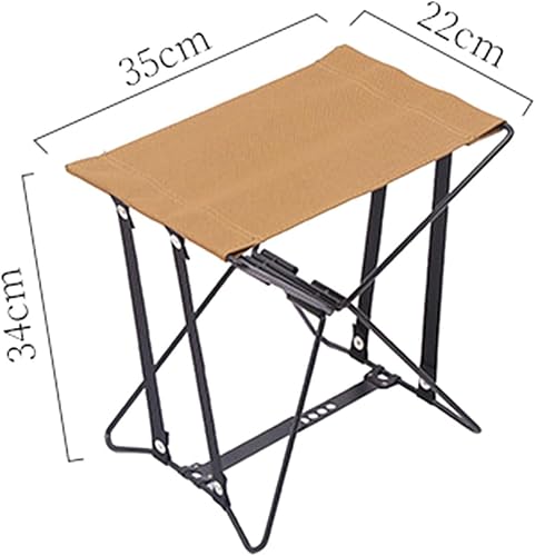 Sgabello da Campeggio Sgabello Pieghevole Portatile sotto poggiapiedi da scrivania Sedia da Sella compatta Poggiapiedi Pieghevole per Barbecue, Cachi - Ysert