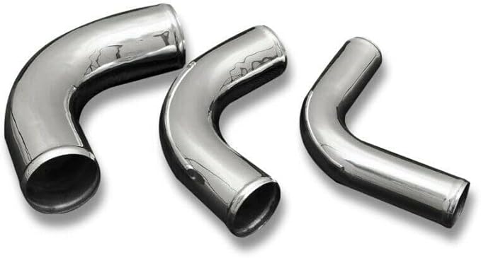 Arco in alluminio ad arco di 90°, raffreddatore ad aria di carica, tubo in alluminio, pipe ad arco per tubo di alluminio, lunghezza 30 cm (70 mm) - Ysert