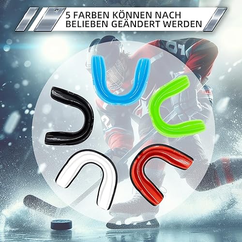 5 Pezzi Paradenti Sportivo adolescenti e Bambini, Paradenti Kick Boxing, Paradenti Professionale Slim per Rugby, Boxe, Arti Marziali, Hockey, Arti Marziali Miste, Taekwondo - Ysert