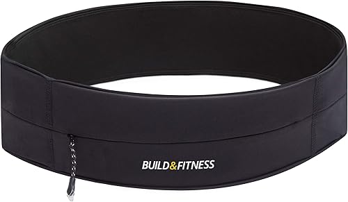 Build & Fitness Marsupio Running con Cerniera e Portachiavi – Marsupio Corsa Leggero, Comodo – Marsupio Sportivo per Cellulare, Carte, Integratori – Uomo e Donna – Palestra, Ciclismo, Escursionismo - Ysert