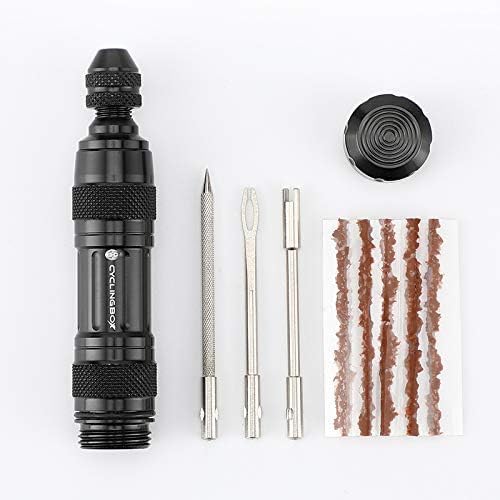 Kit di riparazione pneumatici Tubeless, strumento per pneumatici da bicicletta portatile con 5 strisce in gomma e 3 punte - Ysert