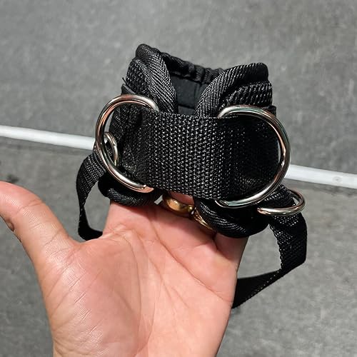 2 Pezzi Cavigliere Cavi Palestra Cinghie alla Caviglia per Il Fitness Cavigliere Cavi Palestra Cavigliere Sportive con Anelli a D Ankle Strap per Allenamento delle Gambe - Ysert