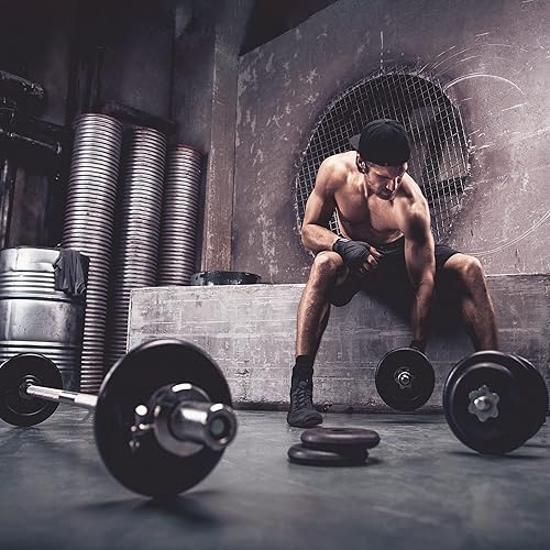 Set di curl MOVIT SZ 23,5kg 35kg o 55kg, set di manubri 65kg o 95kg, con bloccaggi a stella + piastre pesi - Ysert