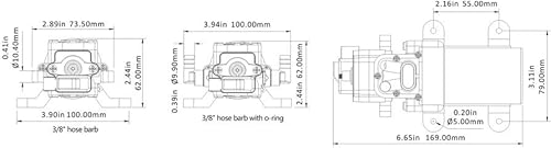 Seaflo Pompa Autoclave 12V 3.8 L/min Industriale in Gomma - Ysert