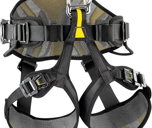 PETZL Avao Bod 1, Imbracature da Arrampicata Unisex-Adulto, Nero/Giallo - Ysert