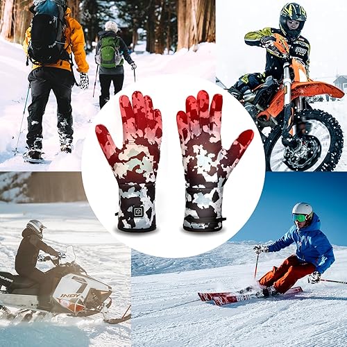 Guanti Riscaldati Sottili, Elettrici Ricaricabili con Batteria per Uomo e Donna. Fodere Invernali per Artrite, Raynaud, Ciclismo, Sci, Snowboard ed Escursionismo - Ysert