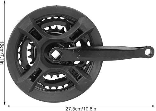 Ciclismo, Guarnitura Guarnitura in Acciaio Ad Alto Tenore di Carbonio 24-34-42T con Copertura per Catene per Bicicletta da Strada per Mountain Bike a velocità Vbile - Ysert
