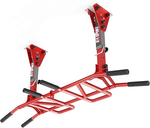 K-Sport: Barra per le trazioni 'Monkeybar' per montaggio a parete o soffitto I Struttura trazioni e dip I Torre trazioni per muscolare I Attrezzatura professionale per il fitness a casa, E-book incl. - Ysert