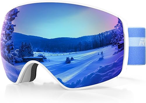 Occhiali da Sci, Occhiali da Neve Per Uominionne Signore Giovani, Occhiali da Snowboard Sopra Gli Occhiali, Occhiali da Sci Con Lenti Intercambiabili, OTG Protezione UV - Ysert