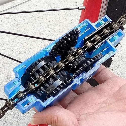 Spazzola per la pulizia della catena della bicicletta con strumenti di manutenzione per la lavatrice della catena della moto - Ysert