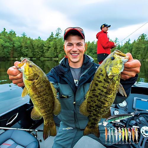 Esche da Pesca, 10 Kit di Esche da Pesca, Artificiale Pesca Richiamo Set, Esche Artificiali 3D Forma di Sanguinerola da Pesca, Attrezzatura di Pesca Esche Artificiali Perfetto per Pesca - Ysert