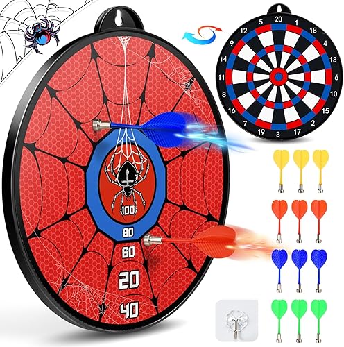 Freccette Bersaglio per Bambini, Spider Giochi Bambini 3-12 Anni Spider Giocattolo Bambino 3-12 Anni Regalo Bambino 3-12 Anni Maschio Giochi Bambino 3-12 Anni Maschio - Ysert