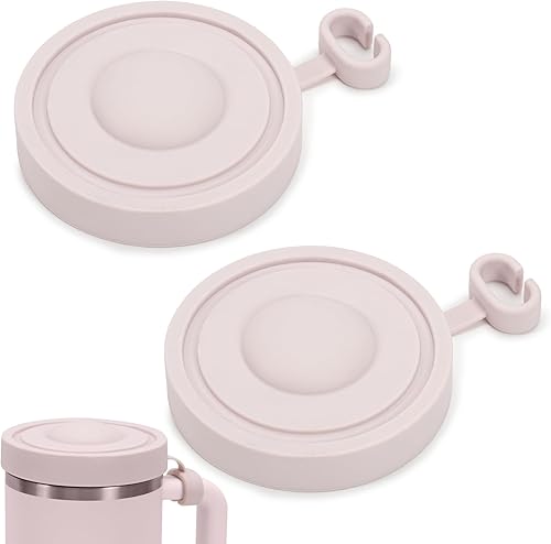 Stanley Cup - 2 coperchi di ricambio per Stanley Cup a prova di perdite, riutilizzabili (rosa) - Ysert