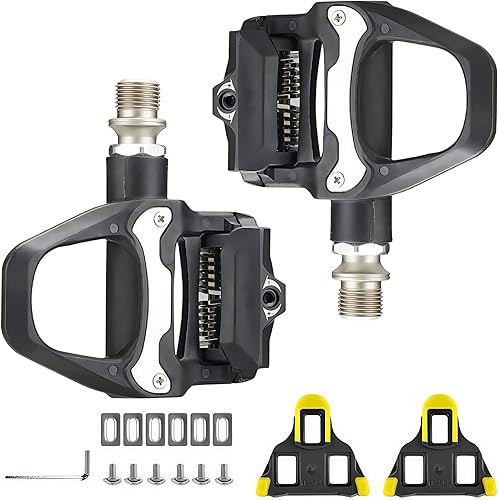 SPD-SL - Pedali per bici da corsa, R26, SPD-SL, pedali a scatto, pedali SPD-SL, 9/16 pollici, per uso esterno, interno e ciclismo - Ysert