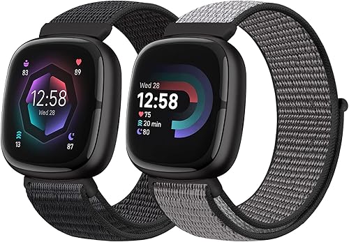 Runostrich Cinturino di ricambio in nylon compatibile con Fitbit Sense/Fitbit Versa 3, morbido, traspirante, regolabile, per uomo e donna - Ysert